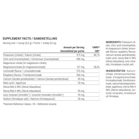 Electrolyte Powder Raspberry Lemon Flavor 50 servings