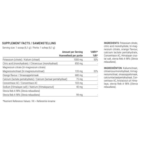 Electrolyte Powder Orange Flavor 50 servings