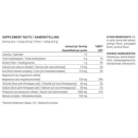 Electrolyte Powder Tropical Coconut, Pineapple and Orange 50 servings