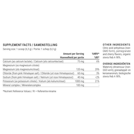 Elektrolyt-Pulver Granatapfel & Kirsche Naturgeschmack – 50 Portionen