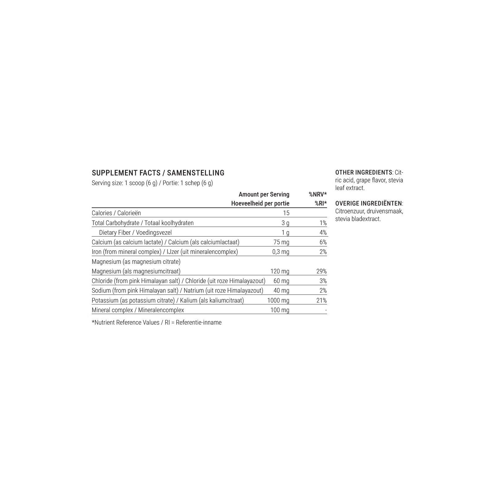 Pó de Eletrólitos Sabor Uva Natural – 50 porções