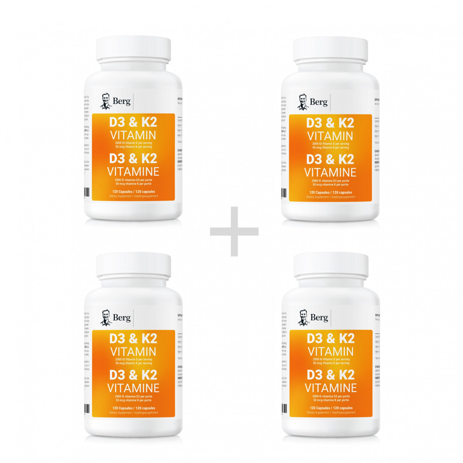 D3 & K2 Vitamin (2,000 IU) bundle 4 in pack