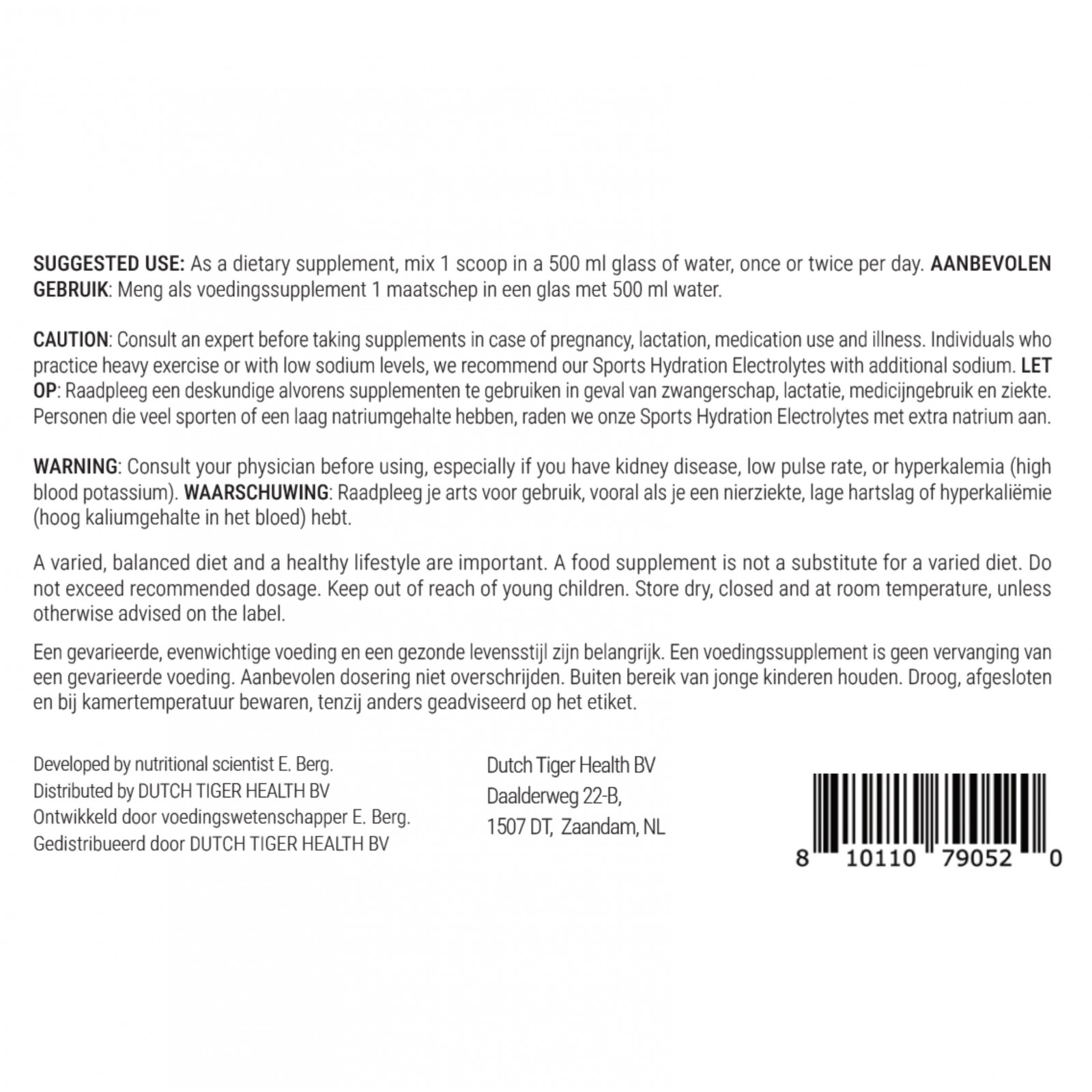 Elektrolyt-Pulver Granatapfel & Kirsche Naturgeschmack – 50 Portionen