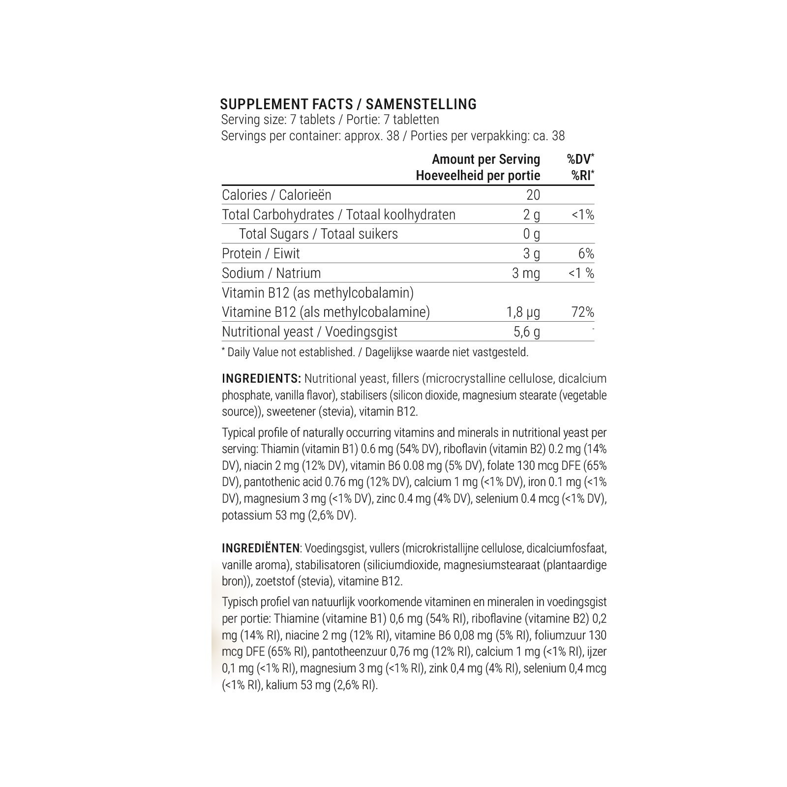 Nutritional Yeast Tablets