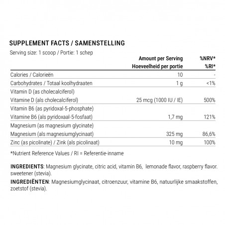 Magnesium Powder Drink Raspberry Lemon Flavor