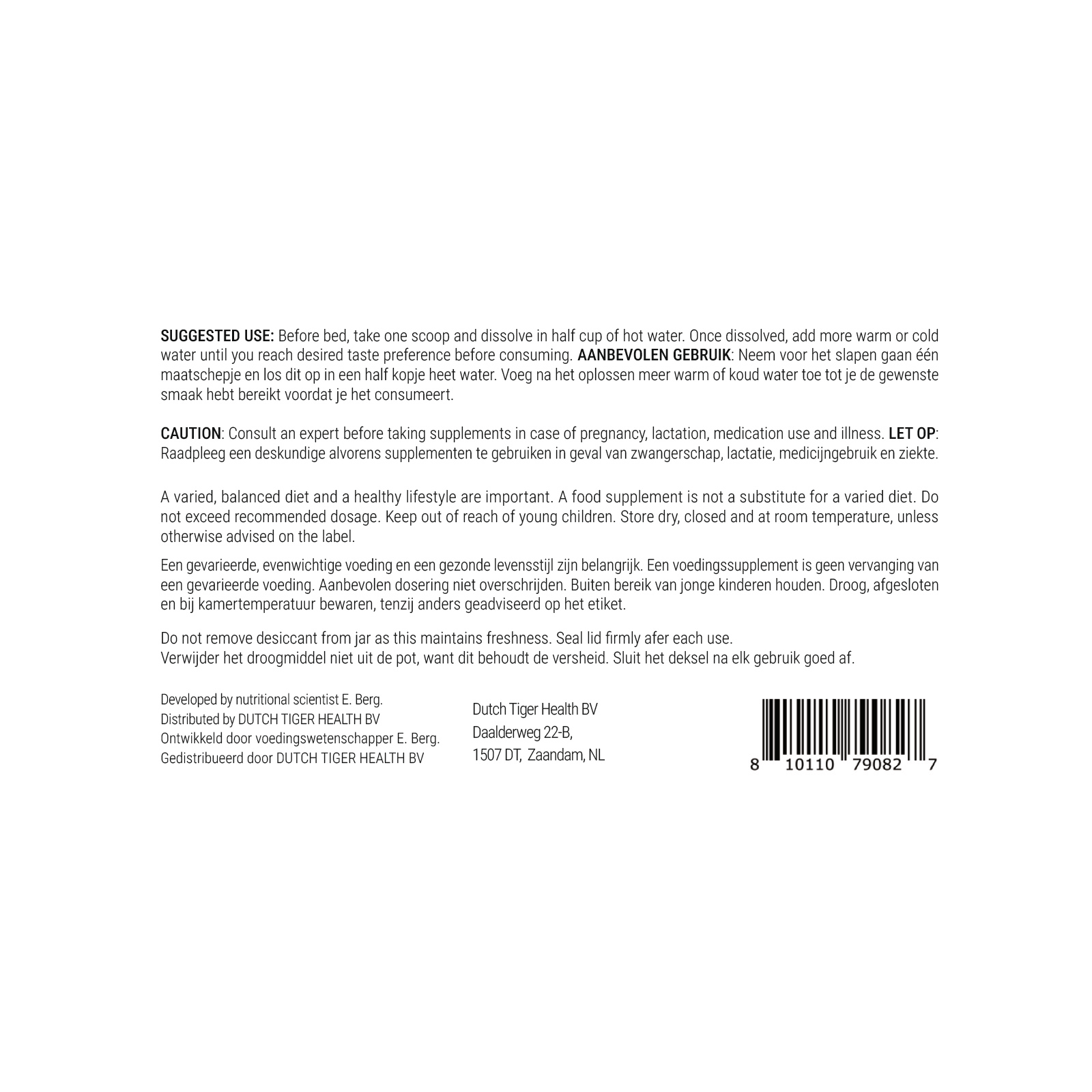 Magnesium Powder Drink Raspberry Lemon Flavor