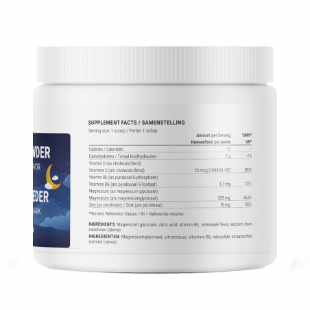 Magnesium Powder Drink Raspberry Lemon Flavor