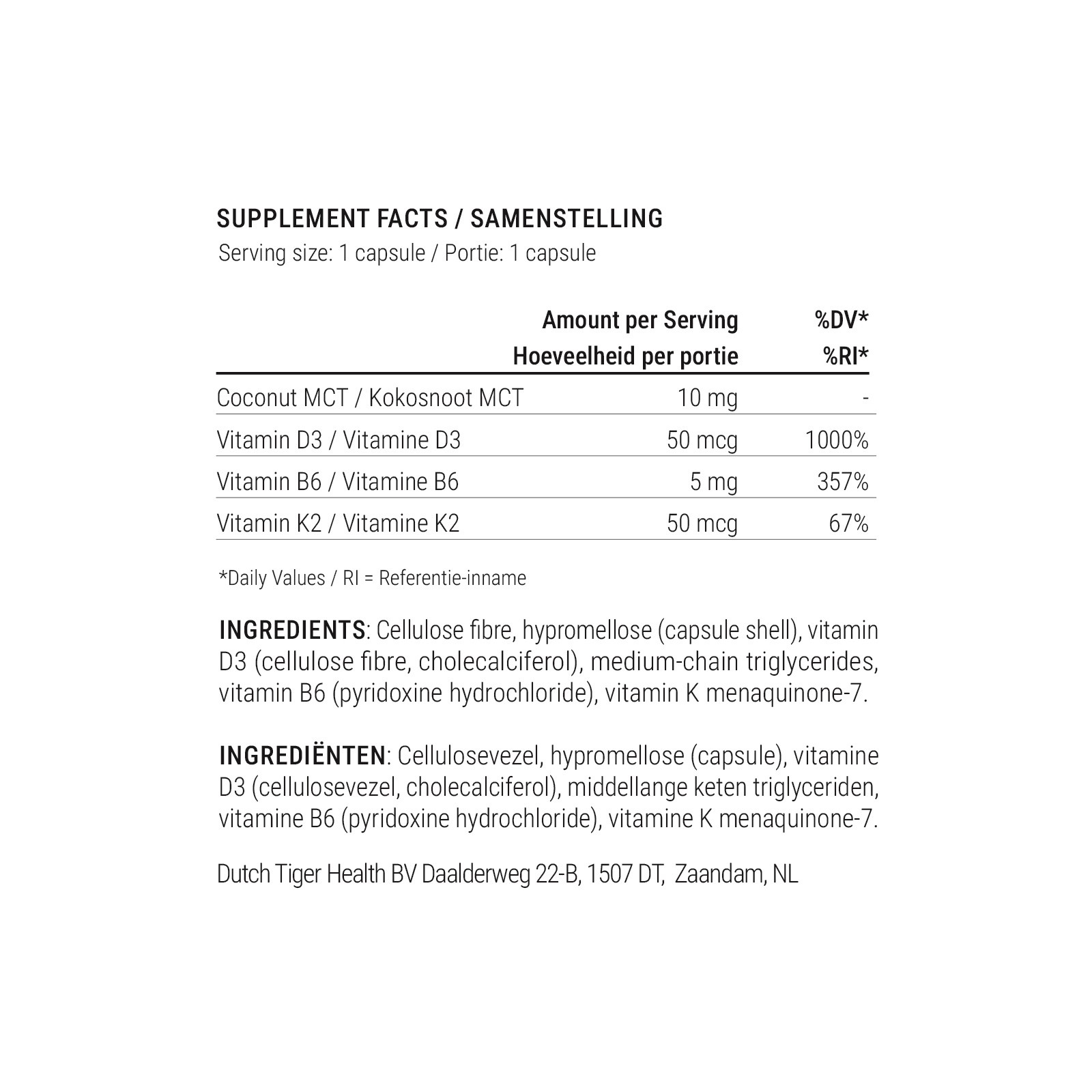 D3 & K2 Vitamin (2,000 IU) - 60 capsules