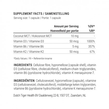 D3 & K2 Vitamin (2,000 IU) - 60 capsules